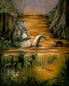 Gator Painting of the Swamp